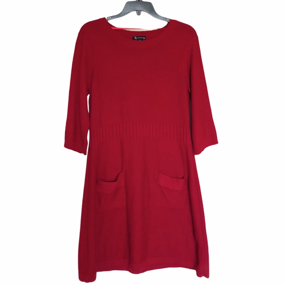 New Directions Red Sweater Dress